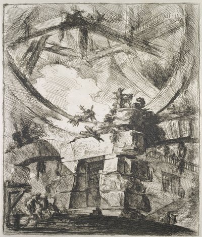 Carceri (Prisión) IX, 1760 de Giovanni Battista Piranesi